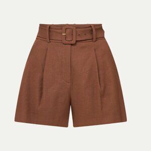 Veronica Beard Piper Stretch-Linen Short